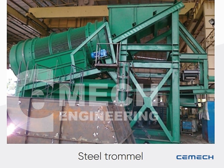 งานสร้างเครื่องคัดแยกขยะแบบตะแกรงหมุน (Steel trammel)