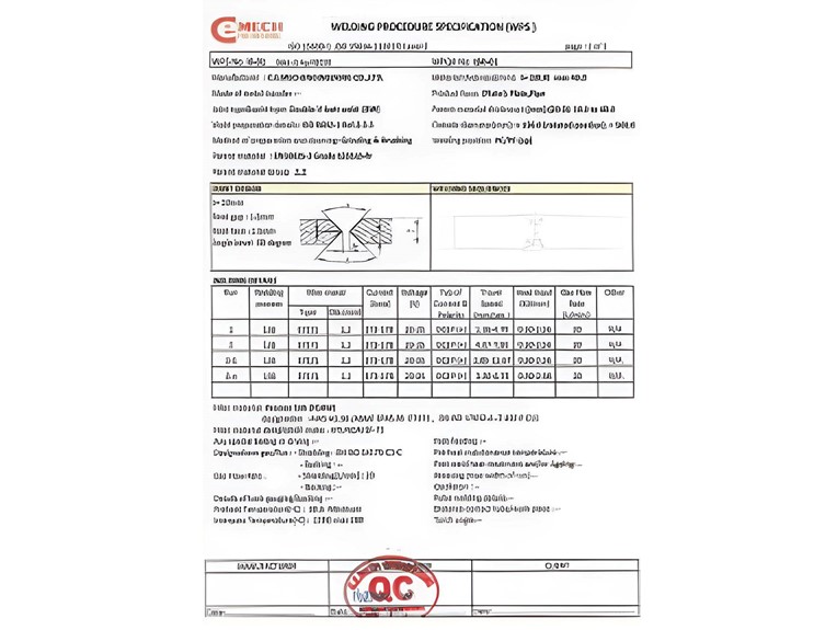 ISO15609%26ISO15614 Welding Procedure Specification
